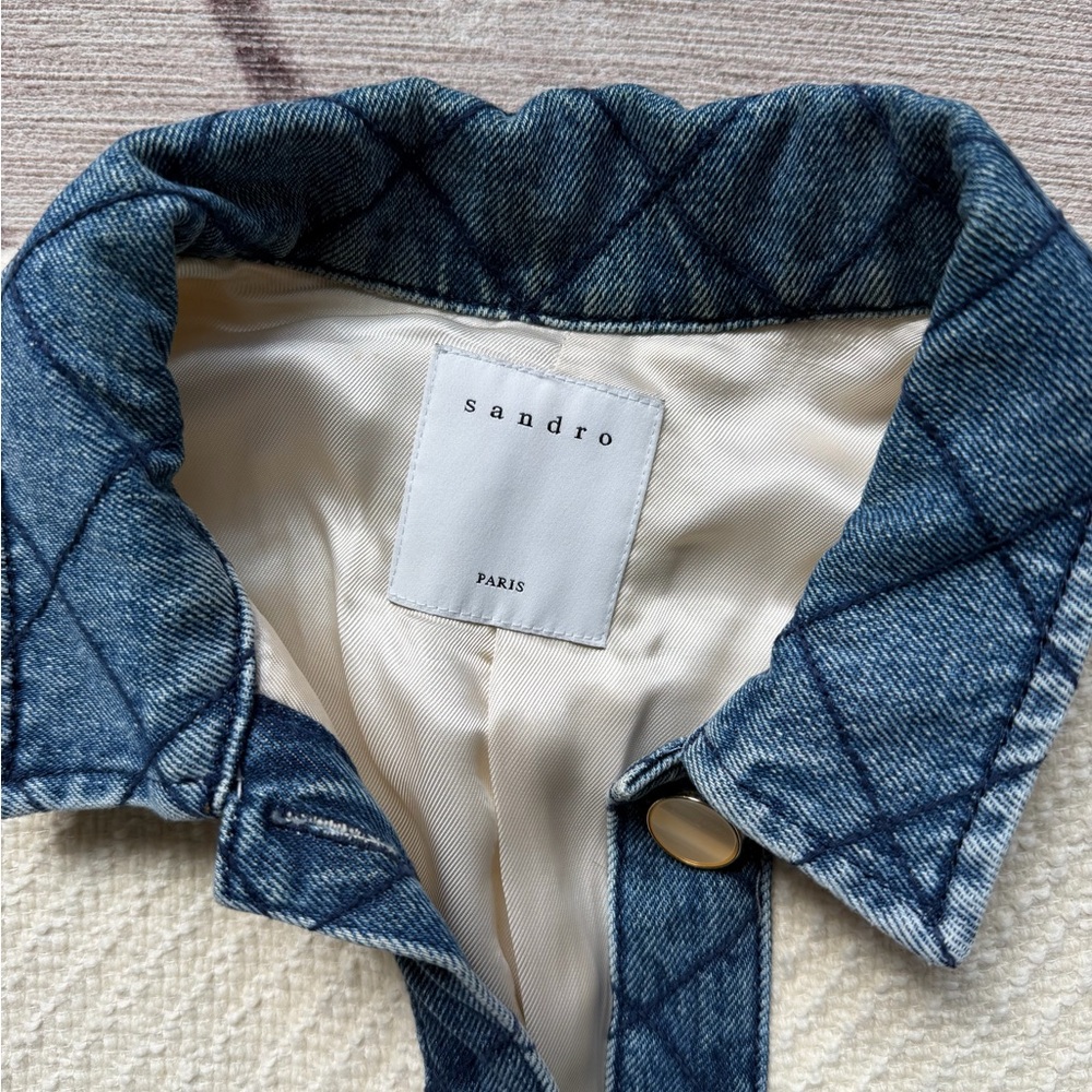 Sandro Tweed and Denim Jacket - Picture 2 of 7
